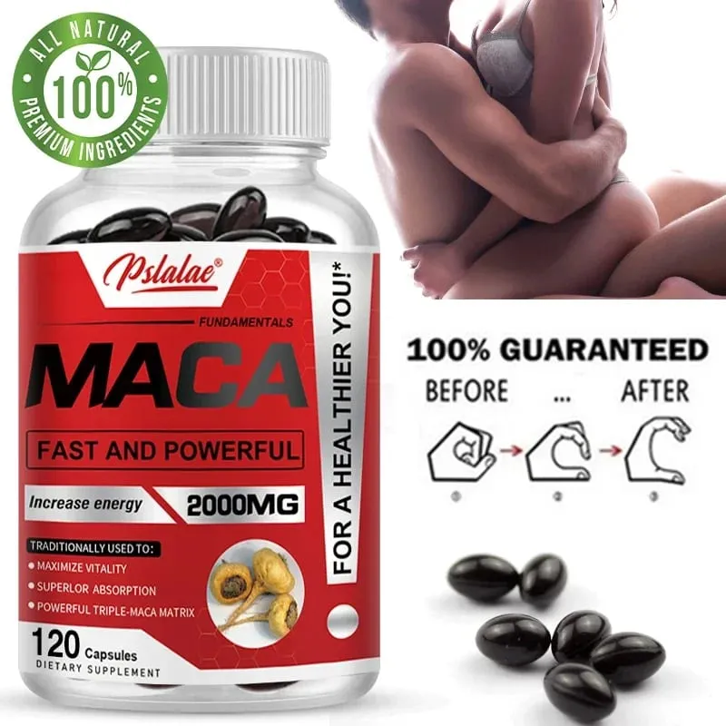 Maca Root Capsules - Boost Endurance & Strength To Maximize Vitality and Performance Muscle Mass Improve — image 1