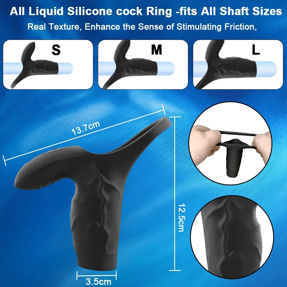 Vibrating Penis Sleeve 10 Modes Cock Ring G Spot Stimulate Vibrator Sex Toys for Men Penis Delay Ejaculation Erection Trainer 18 — image 6