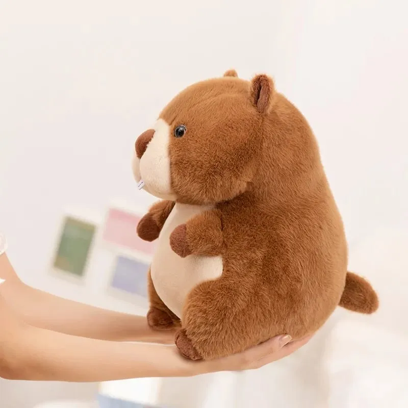 Kawaii Stuffed Animal Marmot Plush Pillow Chubby Cute Groundhog Plushies Soft Toy Huggable Sleep Pillow Cushion — image 7