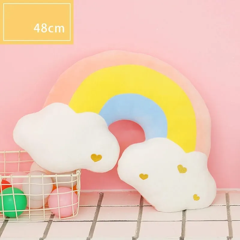 Rainbow Wish Star Moon Plush Pillow Colorful Crown Cloud Soft Toy Pillow Cushion Sofa Home Decoration Throw Pillows — image 20