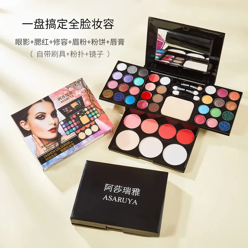 39-Color Makeup Powder Box Makeup Plate Makeup Set Full Set of Powder Eyeshadow Lipstick. — image 3