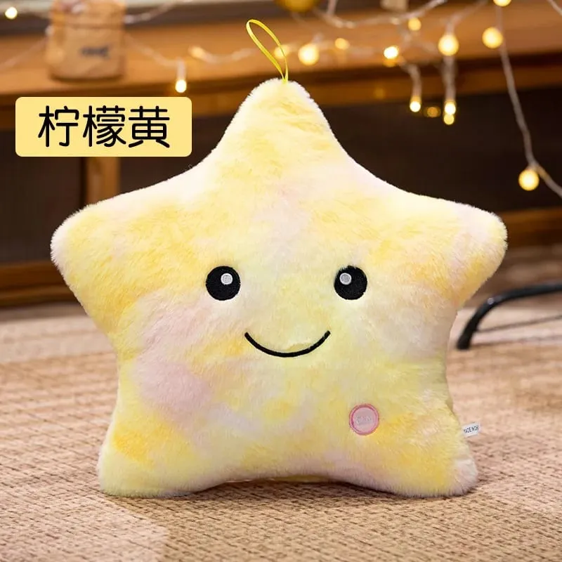 24*22CM Luminous Five-pointed Star Plush Toys Glowing Star Stuffed Soft Doll Pillow Nice Halloween Xmas Gifts — image 6