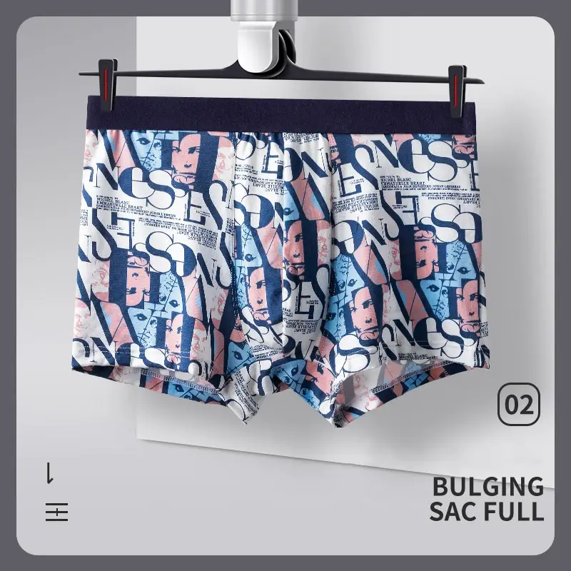MiiOW 4Pcs Man Underwear Boxers Men's Panties Breathable Polyester Innerwear Sexy Men Underpants Boxershorts Antibacterial — image 7