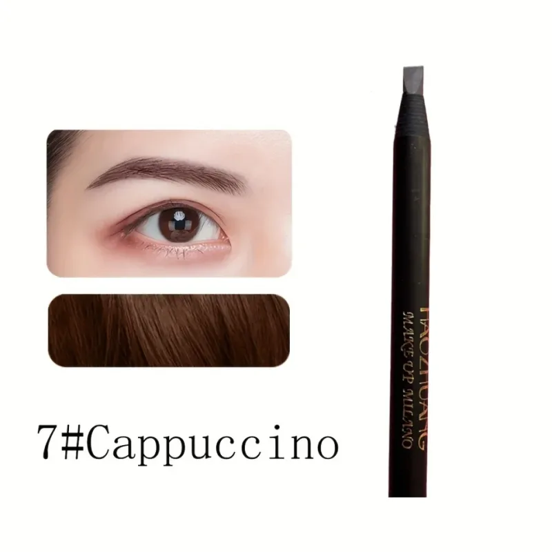 Pull Eyebrow Pencil Black Makeup High Quality Wild Line Eyebrow Pencil Hard Core Flat Head Pen White Waterproof