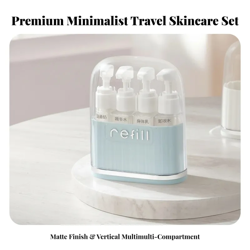 Travel Bottle Organizer Compact Organizer with Pump Bottles for Travelers Business Trips Gym — image 6
