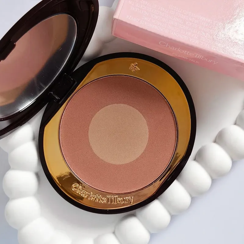 Hot Sale Charlotte Fresh Breathable Shaping Spray Fine Texture Powder Small Gold Plate 2 Colors Powder Blusher Tilbury Cosmetics — image 21