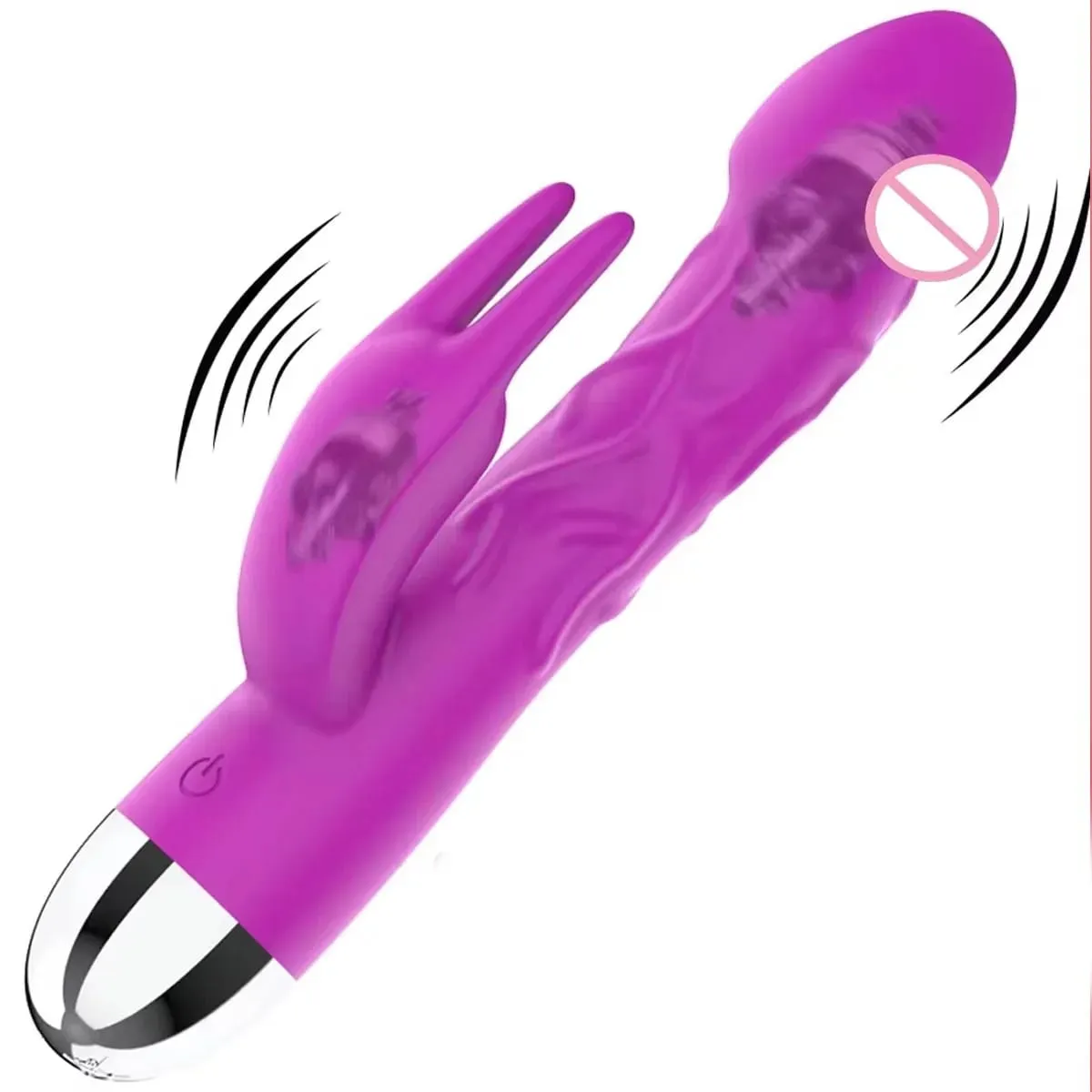 Obrovský silikonový vibrátor Dildo Rabbit pro ženy Stimulační masáž klitorisu Bodový vibrátor G 10 rychlostí Sexuální hračky pro dospělé — image 1