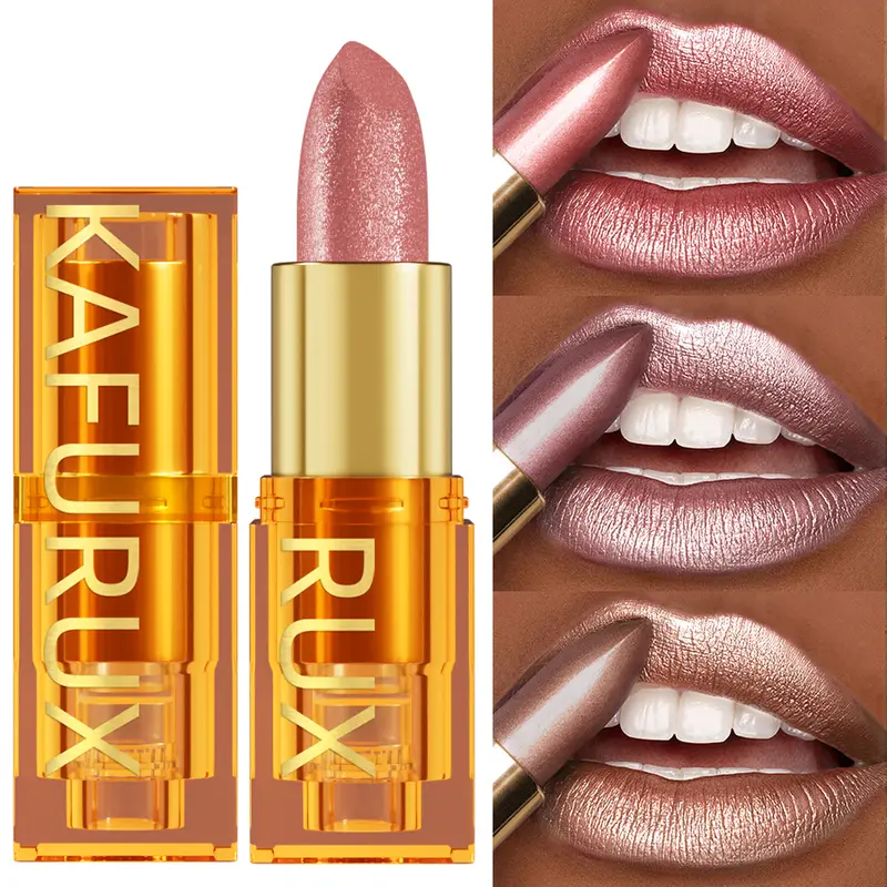 16Colors Bold & Intense Glitter Shiny Metallic Lipstick Lip Tint Long Lasting Lip Senior Matte Lip Makeup Gifts for Women Cosme — image 1