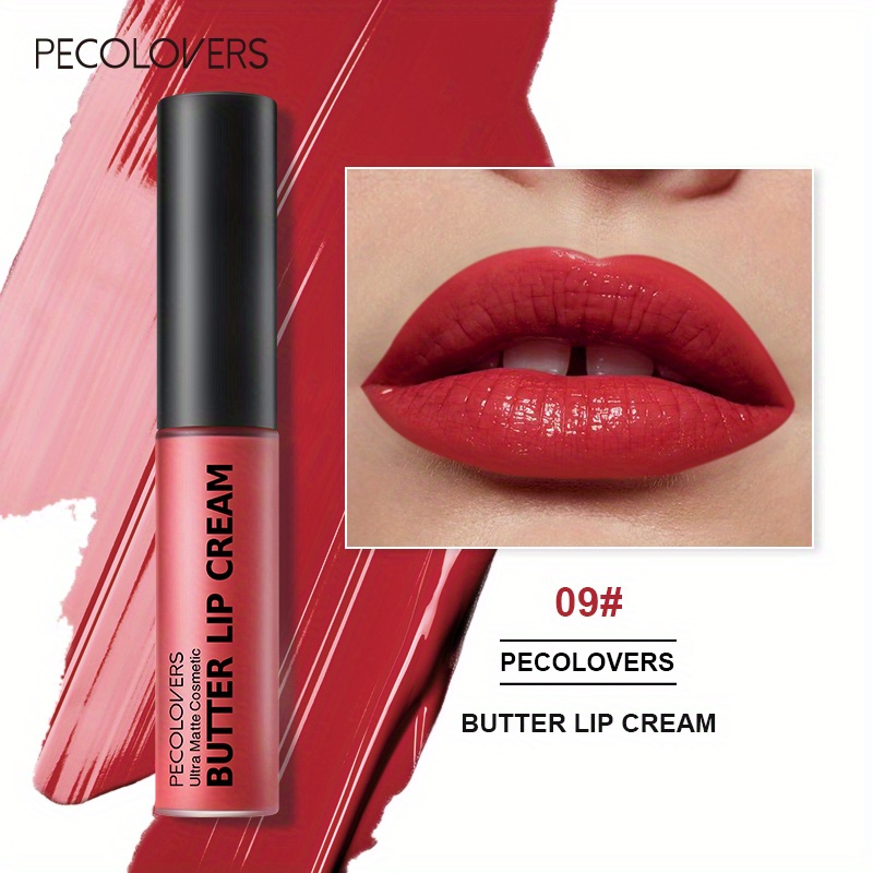 Nude Lip Gloss Waterproof Matte Liquid Lipstick Long Lasting Non Sticky Cup Red Velvet Lip Tint Makeup Cosmetics — image 8