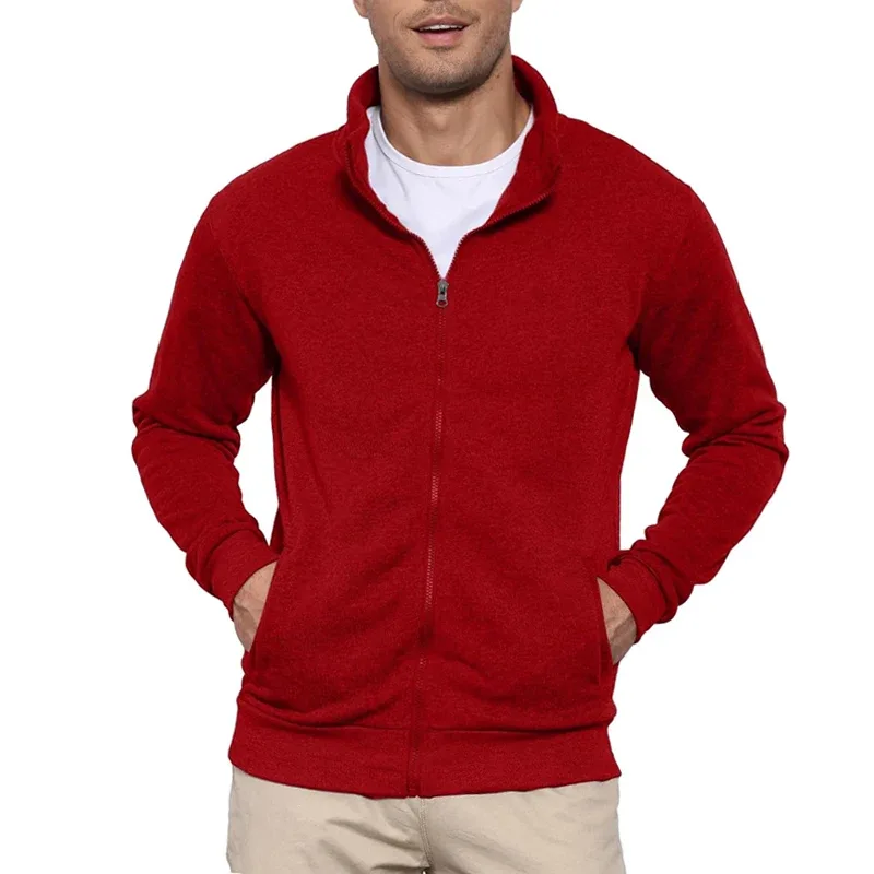 New Men's Sweat Jacket Pullover Hoodie Sweatshirt Man Without Hood with Zip Jacket Outdoor Sport Lightweight Streetwear M-3XL — image 10
