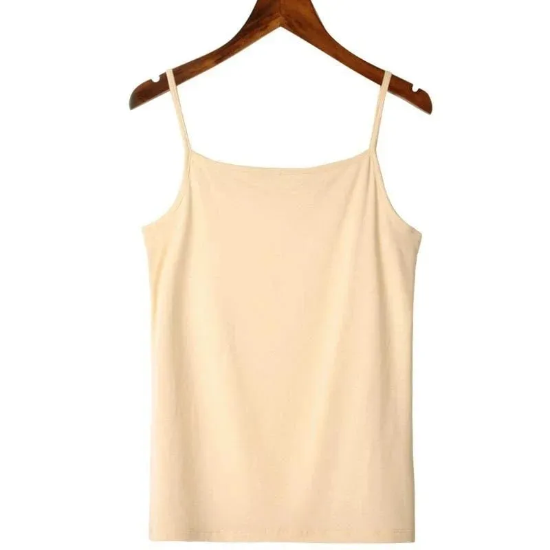 Effen Kleur Mouwloos Hemdje Vest Casual Basic Slanke Tank Top Alle Match Dagelijks Dames Zomer Mode Streetwear Tops Ondergoed — image 11
