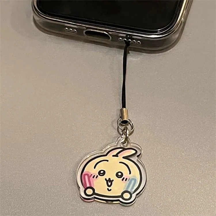 yiji Cartoon Cute Style Hachiware うさぎ USAG ちい./かわ Mobile Phone Chain Acrylic Mobile Phone Pendant Lanyard Pendant Small Gift — image 9