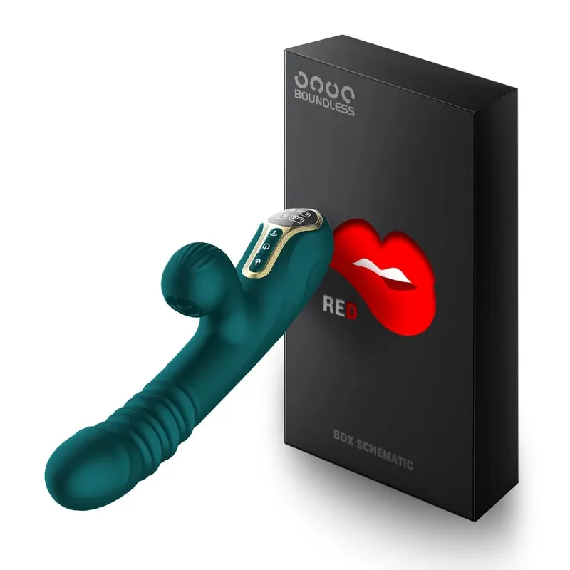 Women Retractable Vibrator Dildo Fast Piston Heating Sucking Tongue Licking G-Spot Nipple Vagina Masturbator Sex Toys for Couple — image 9