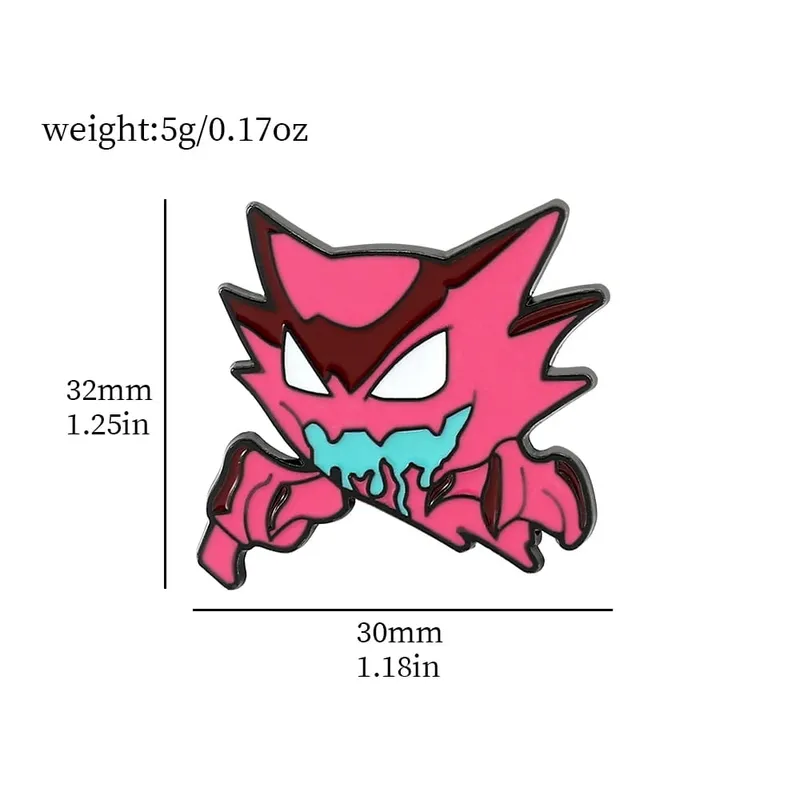 Gengar Cartoon Brooches Anime Enamel Lapel Pins for Backpack Accessories Fans Collection Brooches Gifts — image 12