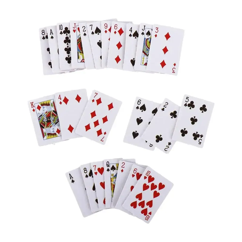 1:12 Dollhouse Accessories Mini Poker Cards Miniature Dollhouse Miniature Games Poker Mini Playing Cards Playing Poker Cards — image 6