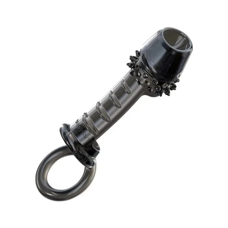Male Penis Sleeve Dual Cock Rings Delay Ejaculation Nozzle Penis Rings Enlargement Reusable Cockring Sex Toys for Men Adults — image 9
