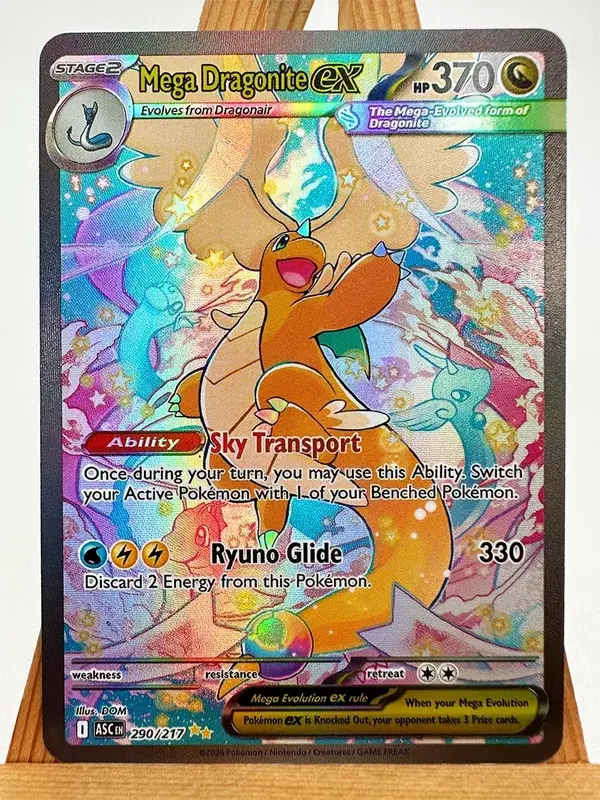Pokemon PTCG ASC Gengar Dragonite Celebi Legetøj Hobby Hobby Samleobjekter Spilsamling Anime-kort
