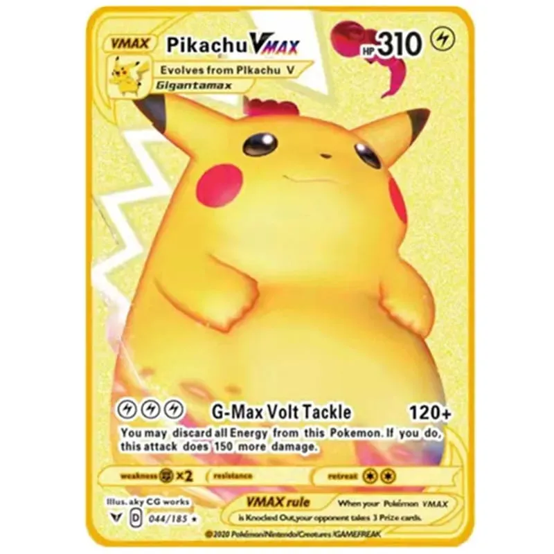English Version Pokemon Metal Card Anime Figure Pikachu Charizard Mewtwo Battle Trading Game Collection Cards Model Toy Gifts — image 4