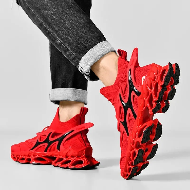 Men's Blade Type Shoes Breathable Shock Absorption Running Shoes Non-Slip Shoes For Jogging Tennis Gym Casual Walking Sneakers — image 2