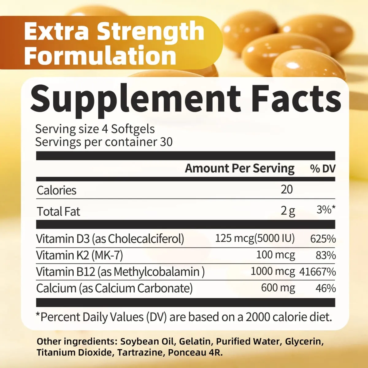 Vitamin D Calcium Capsules Helps Calcium Absorption Strengthen Bone and Tooth Improve Osteoporosis Adult Health Food — image 2