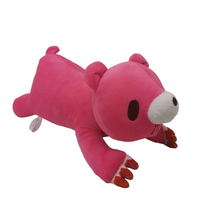 สีชมพูหมีโกหกหมอนPlushน่ารักยาวตุ๊กตายัดไส้ตุ๊กตานุ่มตกแต่งเบาะรองนอนของขวัญ — image 3