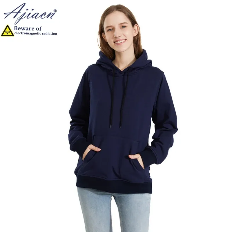 Anti-radiation 100% silver fiber knitted lining sweatshirts Mobile phone computer Electromagnetic radiation shielding clothing — image 6