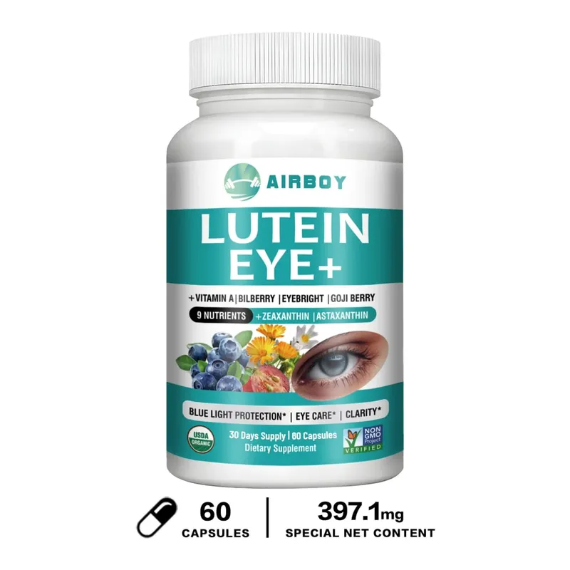 Lutein Eyes - Bilberry Extract and Zeaxanthin - Support Eye Strain and Vision Health Macular Health — image 10