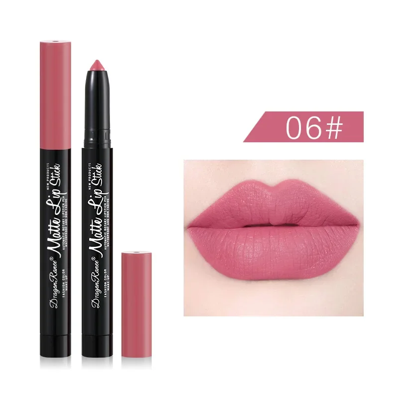 12 Colors Lipstick Pencil Matte Velvet Waterproof Long-lasting Non-stick Cup Lip Stick Sexy Rose Red Automatic Lip Liner Makeup — image 9