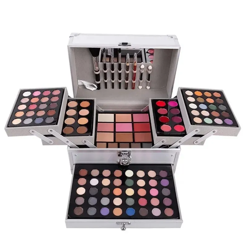 Women's All-in-One Makeup Gift Set - Face Powder Eyeshadow Palette Lipstick Makeup Brushes Highlighter Bronzer Full Kit — image 3