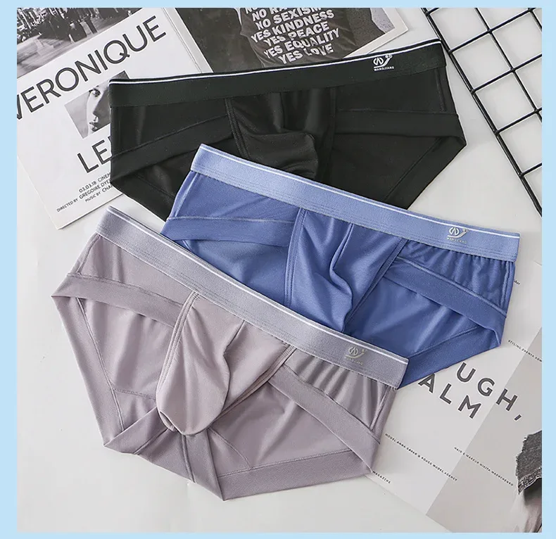 Erkek Külot Nefes Alabilir 3D Kese Hafif erkek Bikini İç Giyim Yumuşak Şeffaf Konfor Çabuk Kuruyan Esnek Üçgen Yaz için — image 16