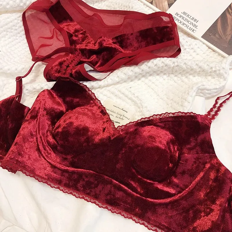 Autumn Winter Warm Velvet Trackless Bra Set Comfortable Wireless Lightweight Comfortable Lingerie For Women Sexy Underwear Sets — image 6