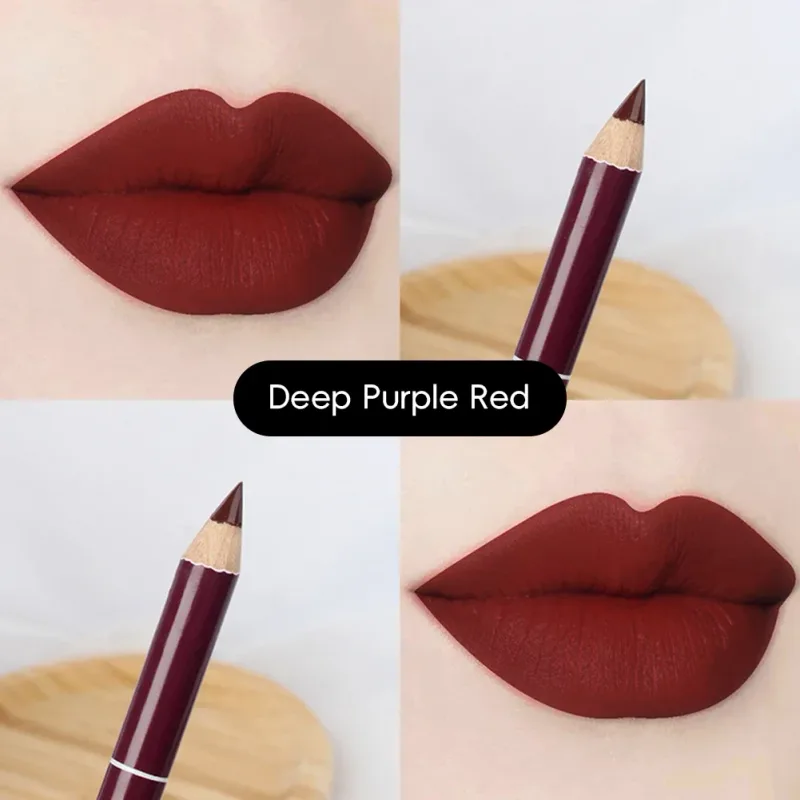 Non Stick Cup Waterproof Matte Lip Liner Pen Nude Red Long Lasting for Women Party Makeup Lip Cosmetics — image 25