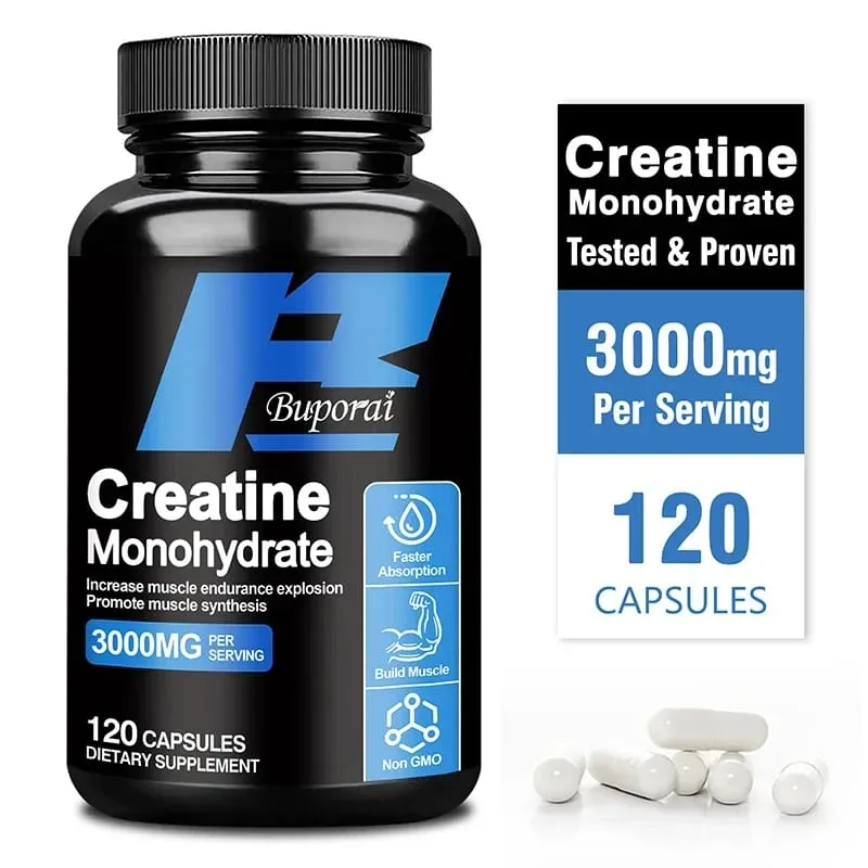 Creatine Monohydrate - Enhance Muscle Strength Promote Muscle Recovery and Growth and Improve Athletic Performance Vegan