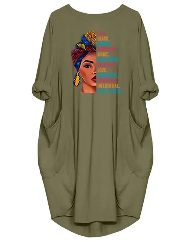 Plus Size Women Short Sleeve O-Neck Loose Casual Dresses — image 13