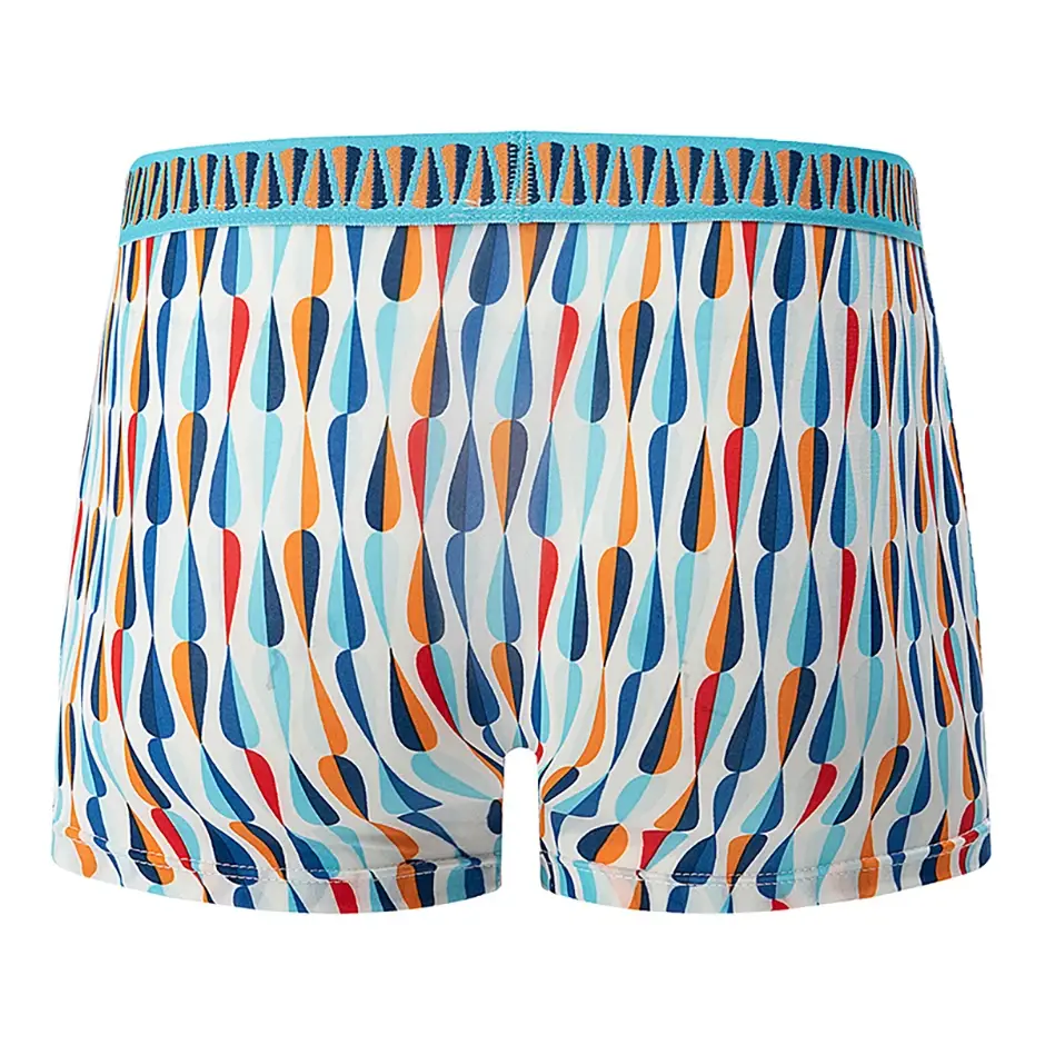 Boxer décontracté à motifs colorés pour hommes, sous-vêtements amples et confortables, surdimensionnés, taille élastique, 4/5 pièces
