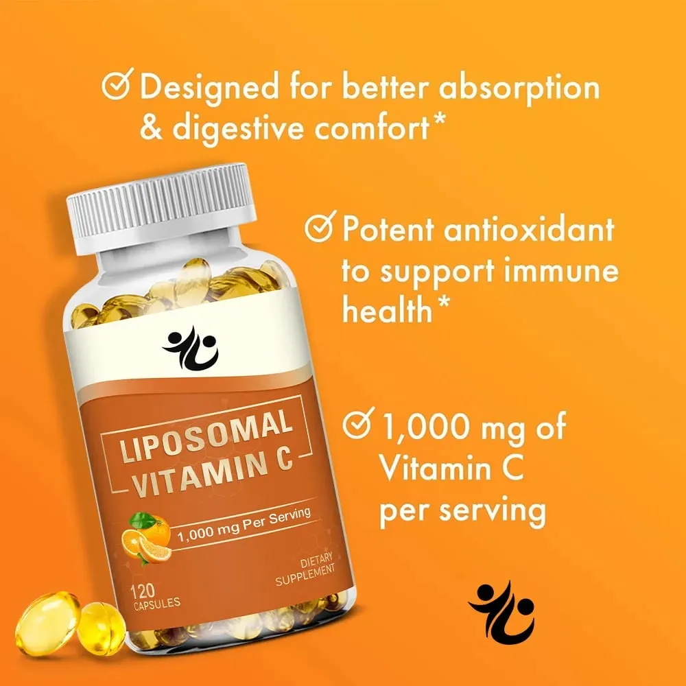 Liposomální vitamín C 1000 mg tobolky – podpora imunitní obrany produkce kolagenu záření pleti, kognitivní a oběhové zdraví — image 2