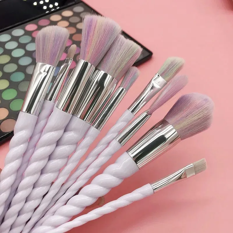 10pcs Makeup Brushes Set Soft Hair Foundation Brush Powder Blush Contour Eyebrow Eyeshadow Women Cosmetic Blending Make Up Tools — image 2