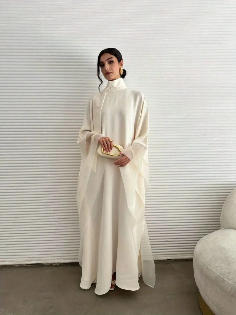ตะวันออกกลาง Abaya ผู้หญิง Abayas แขนยาวหลวมประกวดชุดราตรี Kaftans Jilbabsเสื้อผ้าอิสลามแบบดั้งเดิม — image 3