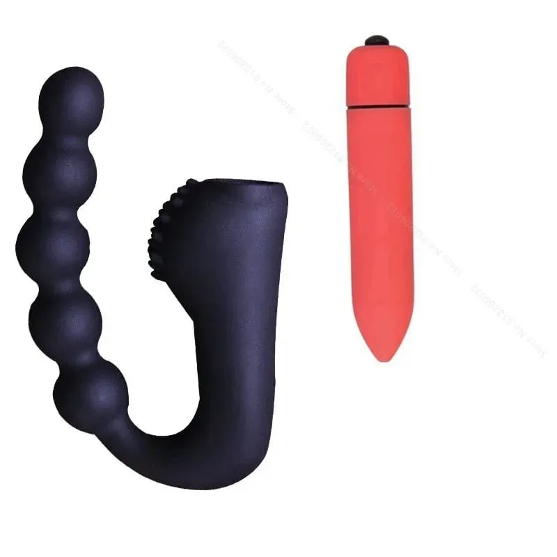 Beads Vibrating Prostate Massager Anal Plug Waterproof Motors 10 Speeds Stimulation Butt Anus Silicone Men Women Sex Toys