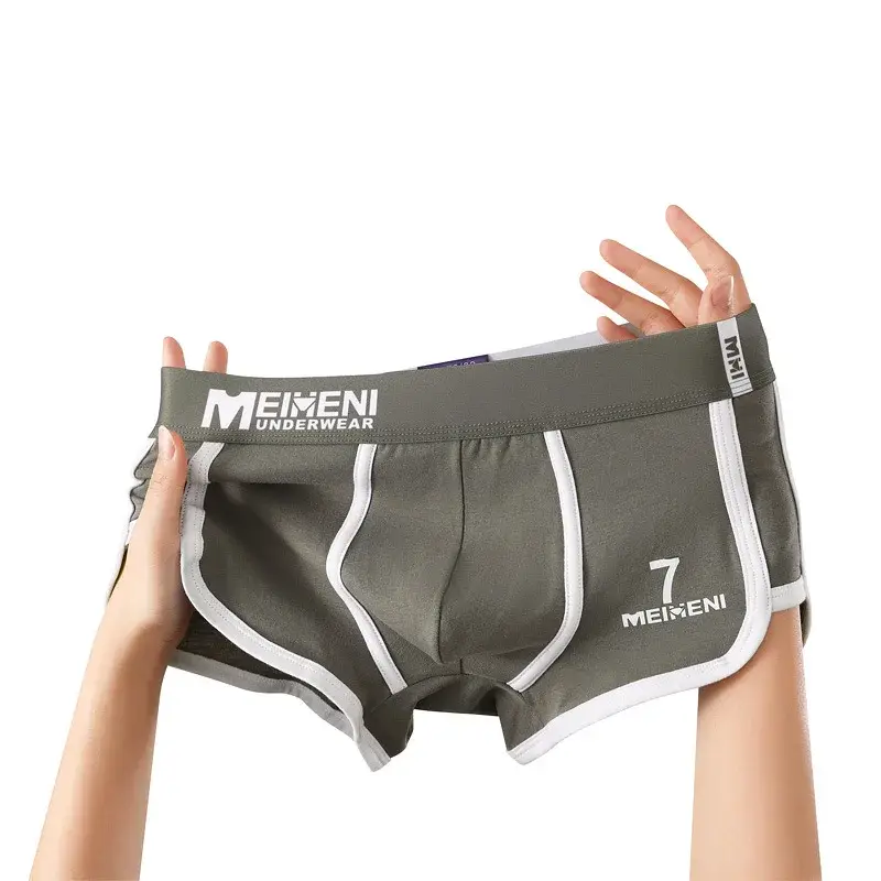 ผู้ชายกางเกงว่ายน้ำ Fashoin ยืด Arrow กางเกงขาสั้น U กระเป๋านูน Breathbale Underpants Calzoncillo Hombre ชุดชั้นใน 3D Crotch Boxer — image 6