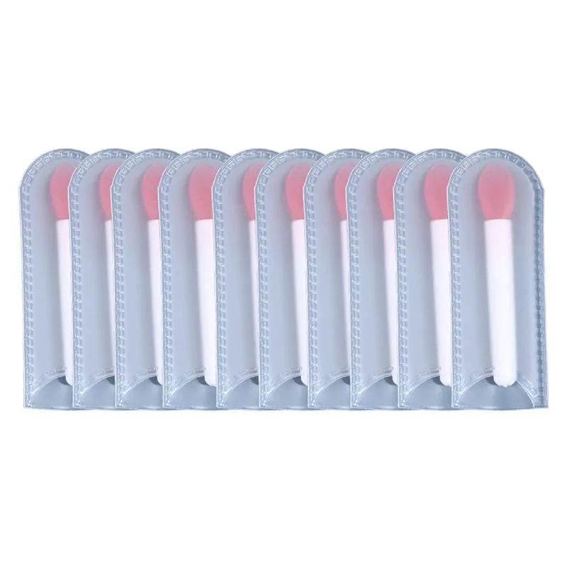 10pcs Silicone Lip Brush Set Small Makeup Brushes Lipstick Applicator Brushes For Lip Care Makeup Use