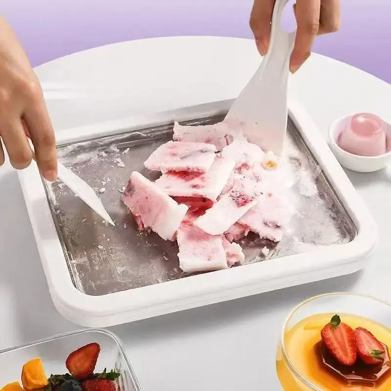 Multifunctional Rolled Ice Cream Maker Cold Sweet Fried Ice Pan DIY Household Frozen Yogurt Maker for Homemade Stir Fry Ice Tray — image 1