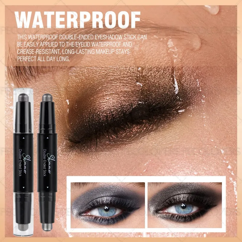 3PCS/SET Matte Lipstick+Black Eyeliner+Shiny Eyeshadow Pen Match to Create a Black Punk Makeup Halloween/Parties Daily Use — image 4