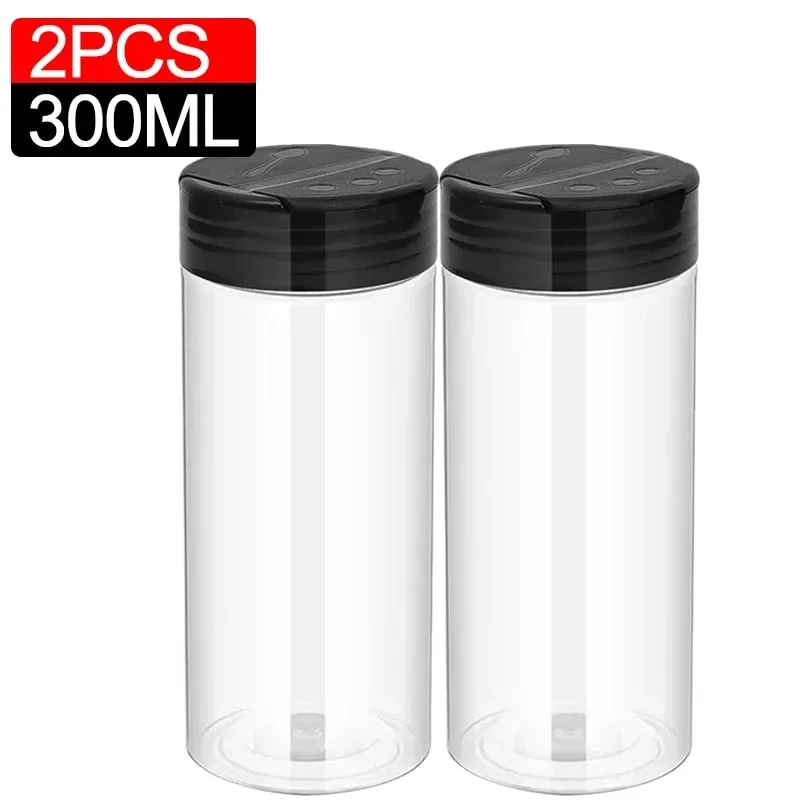 10/1PCS Clear Spices Bottle Salt Pepper Shakers Plastic Barbecue Seasoning Jars Condiment Box Home Kitchen Powder Storage Can — image 25