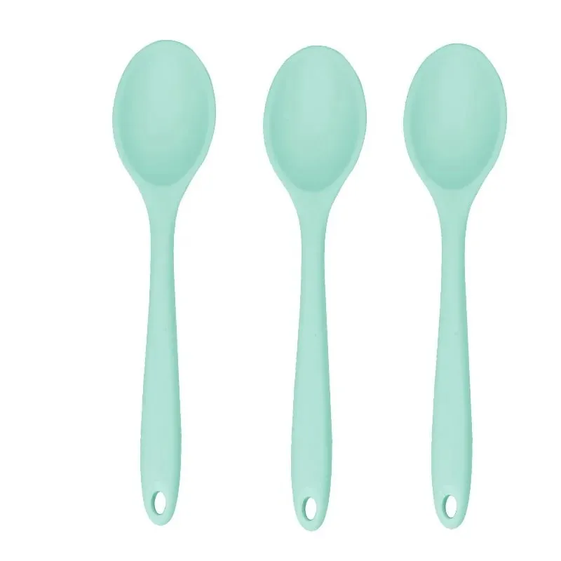 3pcs Silicone Spoon Mixing Soup Spoons Kitchen Mixing Ladle Cooking Utensils Kitchenware Tool for Stirring and Serving — image 11