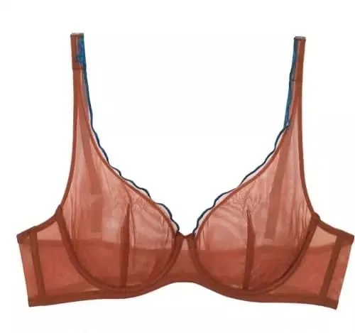 Bra Minimiser Perancis Canggih Set Lingerie Jaring Tanpa Bantalan Dukungan Underwire Cangkir Segitiga untuk Set Celana Dalam MOYISU Payudara Besar — image 19