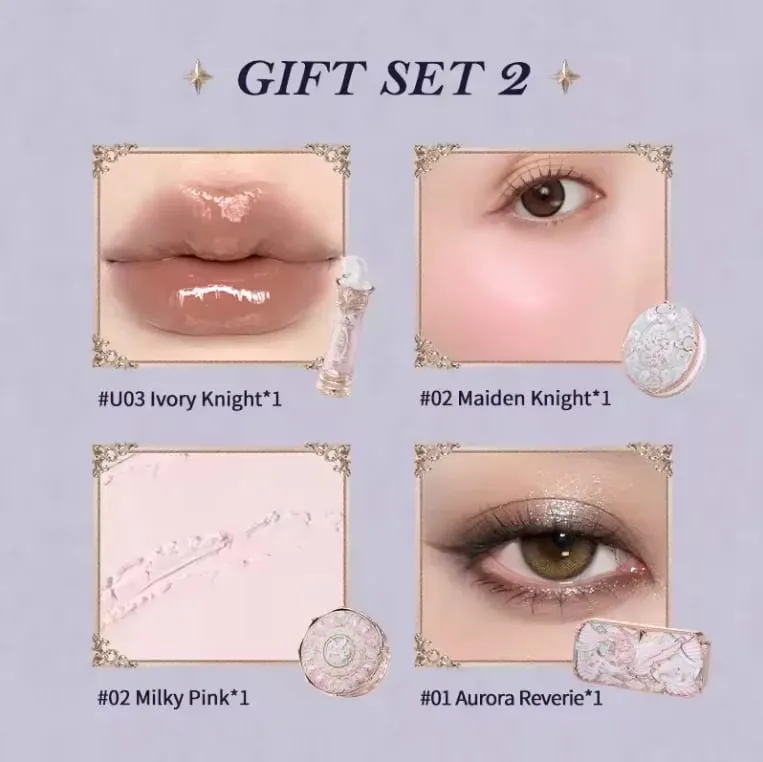Flowerknows Gift Box Zestaw do makijażu Little Angel Full Box Lip Glaze Róż do policzków Biżuteria w kształcie kwiatka Poznaj zestaw prezentów urodzinowych — image 18