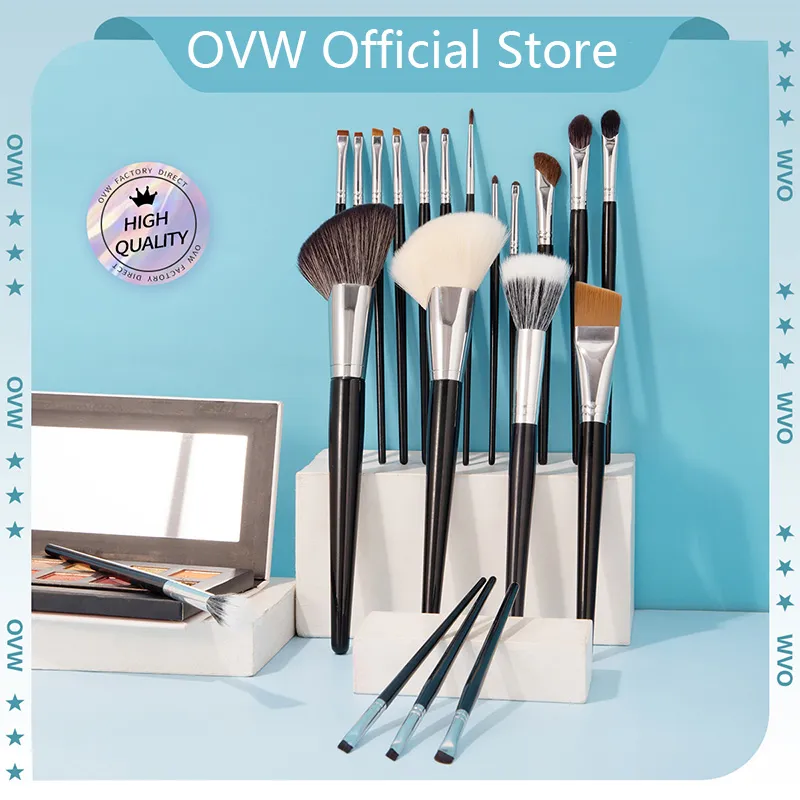 OVW NEW Makeup Brushes Black Handle Soft Fluffy Eyeshadow Foundation Concealer Blending Blush Brush Cosmetics Beauty Tool — image 1
