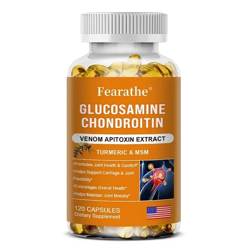 Glucosamine Chondroitin Bee Venom Turmeric at MSM - Bones Joint Antioxidant Digestive Support Non-GMO