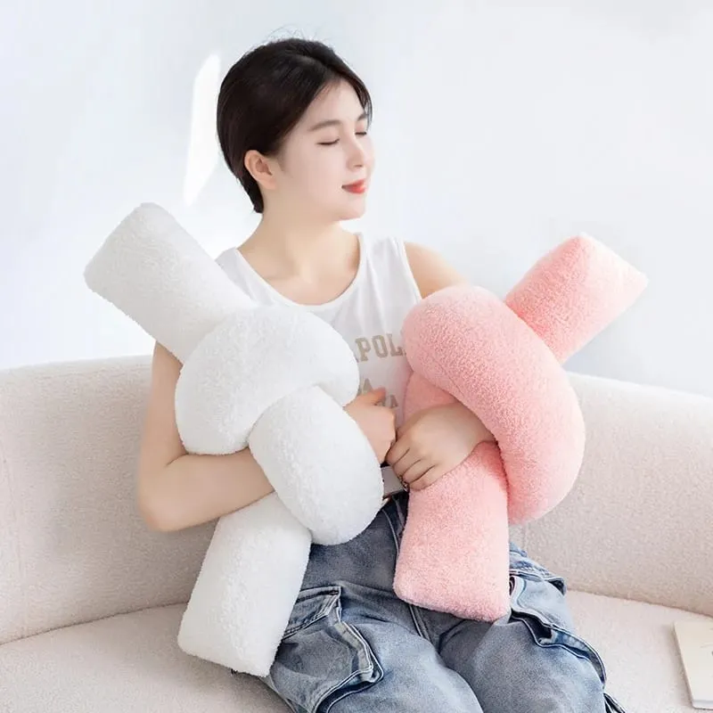 60-95CM Creative Iron Chain & Knot Pillow Stuffed Soft Sofa Cushion Nordic Style Home Plush Decoration Irregular Shaped Plush — image 4
